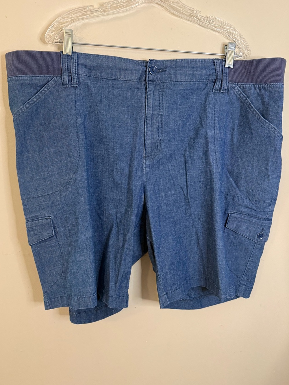 Lee Relaxed Fit denim cargo shorts multi pocket plus SZ 24W